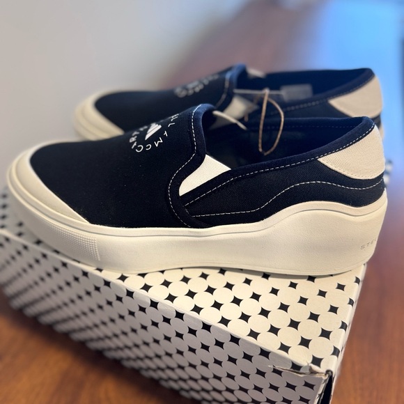 Adidas Stella McCartney aSMC Court Slip On Black Chunky Sneakers - Picture 6 of 14